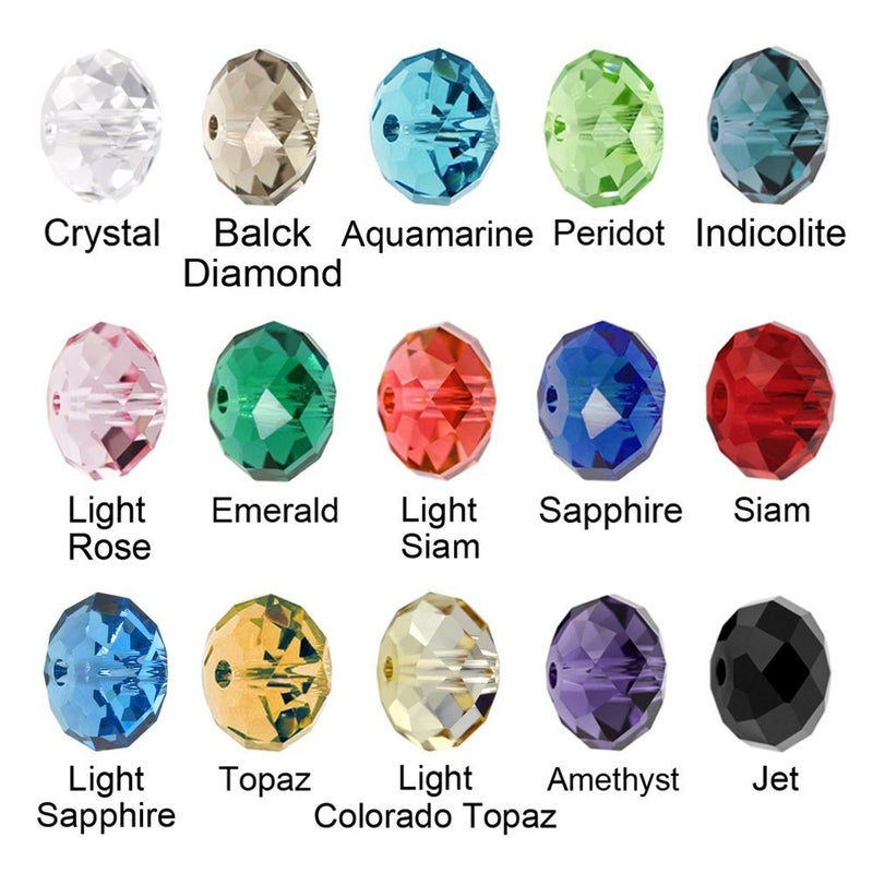 BEADNOVA 8mm Briolette Crystal Glass Beads Roundelle Crystal Beads(450pcs) - Image 2